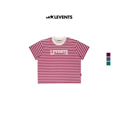 Áo Thun Levents Seasonal Striped Boxy Tee 100% Cotton T-shirt
