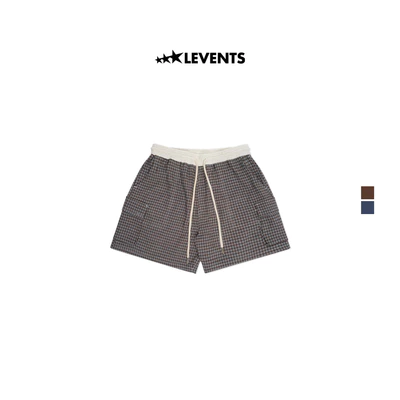 Quần Đùi Levents Sporty Plaid Cargo Shorts Kẻ Sọc Caro Hopsack