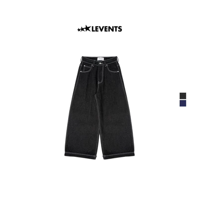 Quần Jeans Ống Rộng Levents Raw Denim Stitch Baggy Loose Fit