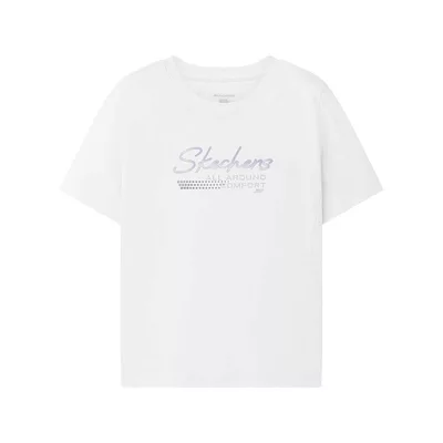 Áo Thun Tay Ngắn Bé Gái Skechers Studio Dance Club Performance Short Sleeve Tee - P226G018-0019