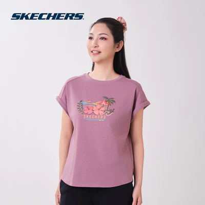 Áo Thun Tay Ngắn Nữ Skechers Cali Breeze Iconic Short Sleeve Tee - SL326W463-0220
