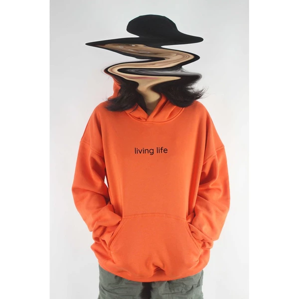 Áo hoodie unisex chodole chất liệu hoodie nỉ, đẹp form rộng cho cả nam và nữ in chữ living life
