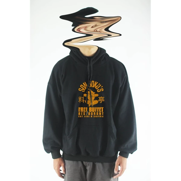 Áo khoác hoodie unisex cotton hình Dragonball - Saiyan Restaurant (nhiều màu)
