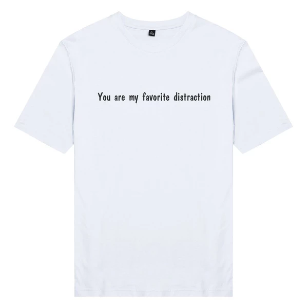  Áo thun cặp in chữ You are my favorite distraction