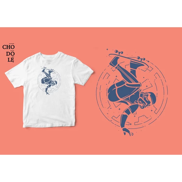 Áo thun unisex cotton 100% in hình Super Heroes Series - Skate Trooper (nhiều màu)