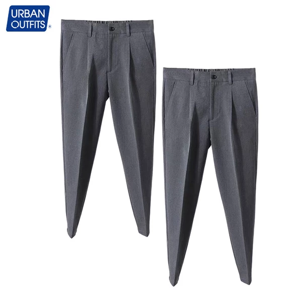 Quần Tây Nam URBAN OUTFITS Công Sở Hàn Quốc HAREM Ống Đứng Suông Có Ly - Quần Âu Nam Đi Học 100%Cotton Cao Cấp Đen QTR01