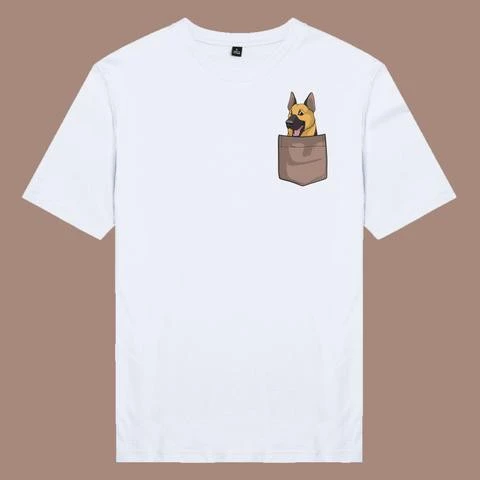 Áo thun unisex cotton in hình Pet lover Peekapoo - German Shepherd (nhiều màu)