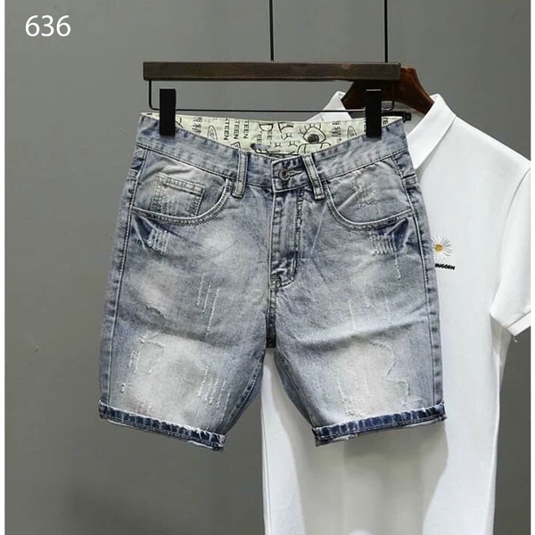 Quần short jean nam, quần sọt jean đùi lửng màu nhạt hàng chuẩn như hình