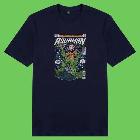 Áo thun tay ngắn unisex Chodole cho cả nam và nữ, chất liệu vải cotton in hình pop culture cartoon series - aquaman