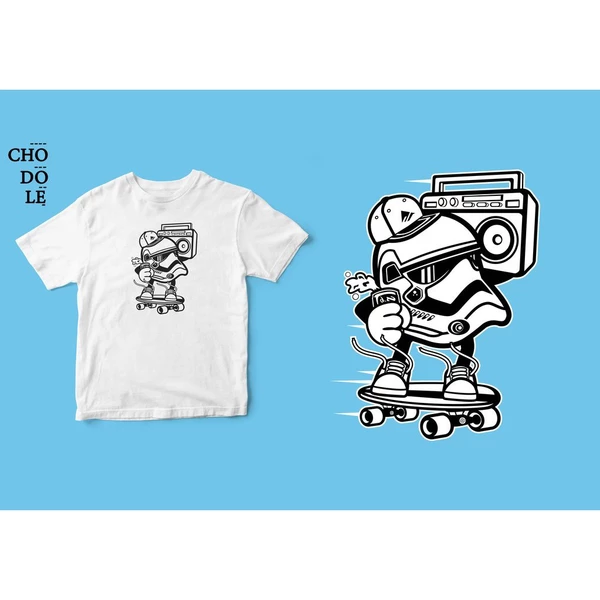 Áo thun unisex cotton 100% in hình Super Heroes Series - Street Trooper (nhiều màu)