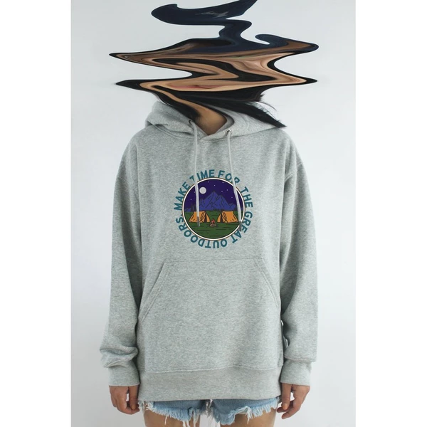 Áo hoodie unisex xẻ tà in hình Great Outdoors Series - Camping