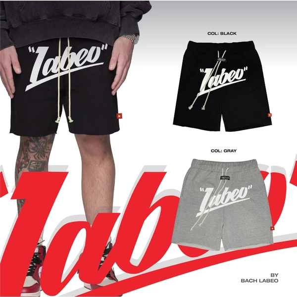 LBQ02 Quần short nỉ unisex dáng rộng. Labeo Studio chính hãng ( local brand )