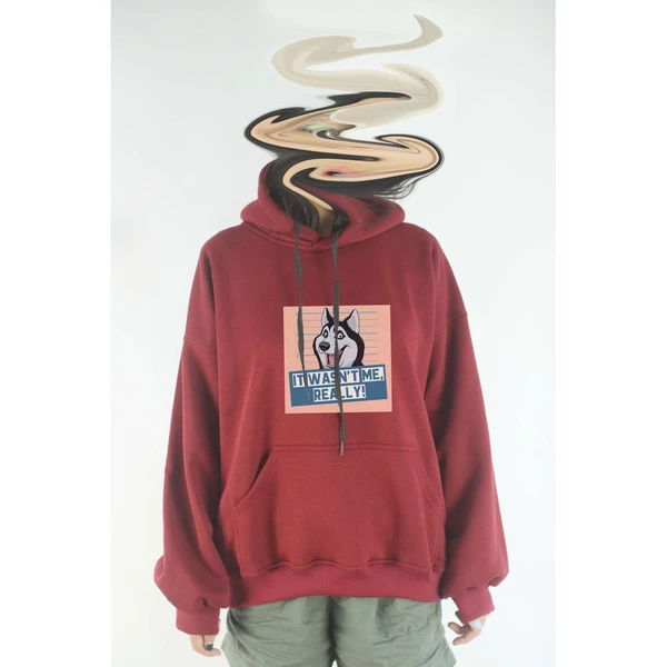 Áo khoác hoodie unisex cotton hình Pet Lovers , It was not me - Husky (nhiều màu)