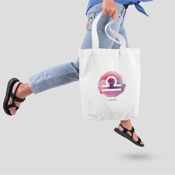Túi vải canvas in hình Cung hoàng đạo Libra Thiên Bình