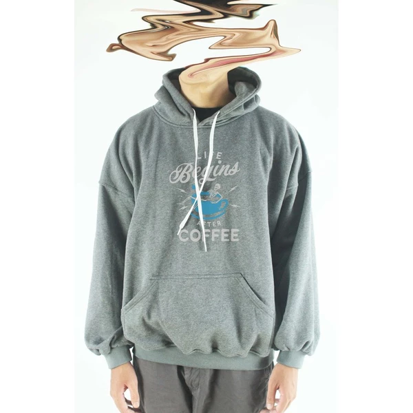  Áo hoodie unisex chodole chất liệu hoodie nỉ, đẹp form rộng cho cả nam và nữ in hình độc đáo Life Begins After Cofffee