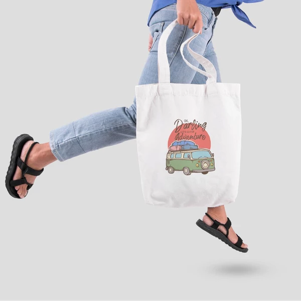 Túi vải tote bag của Chodole chất liệu túi canvas vải bố đẹp in hình độc đáo Let go for adventure