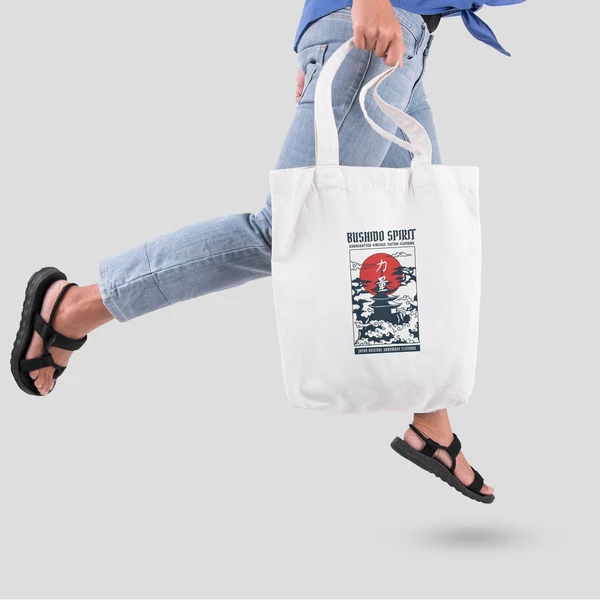 Túi vải tote bag của Chodole chất liệu túi canvas vải bố đẹp in hình độc đáo  Bushido spirit - temple