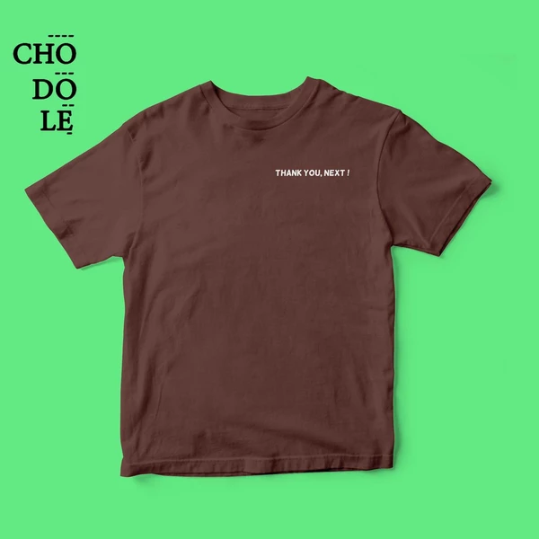 Áo thun tay ngắn unisex Chodole cho cả nam và nữ, chất liệu vải cotton in hình Thank you, next !