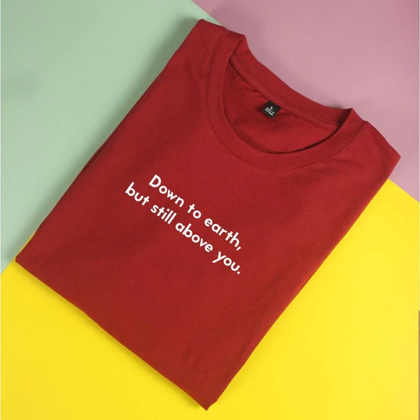 Áo thun ngắn tay unisex Chodole cho cả nam và nữ, chất liệu vải cotton in cotton 100% in quote Down to Earth