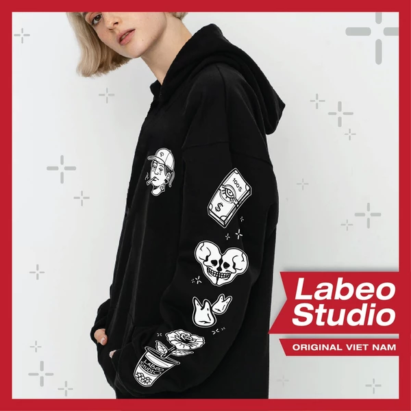 LB47 Áo nỉ, áo hoodie, áo sweater, Hà Nội XXX, local brand Labeo, áo dáng oversize