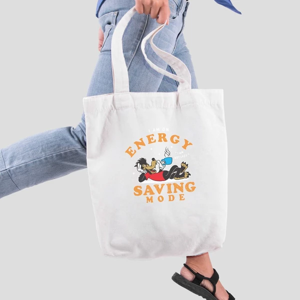 Túi vải tote bag của Chodole chất liệu túi canvas vải bố đẹp in hình độc đáo I am not lazy, i am on the saving mode