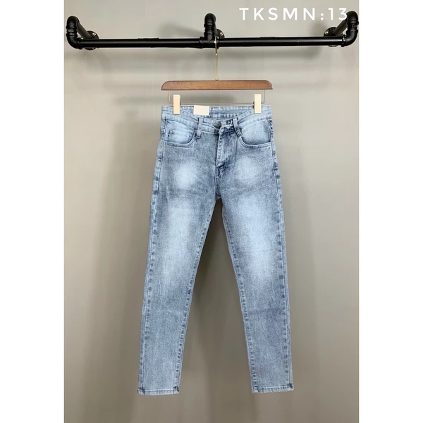 Quần jean nam quần bò màu xanh chất liệu jean co dãn thoải mái vận động
