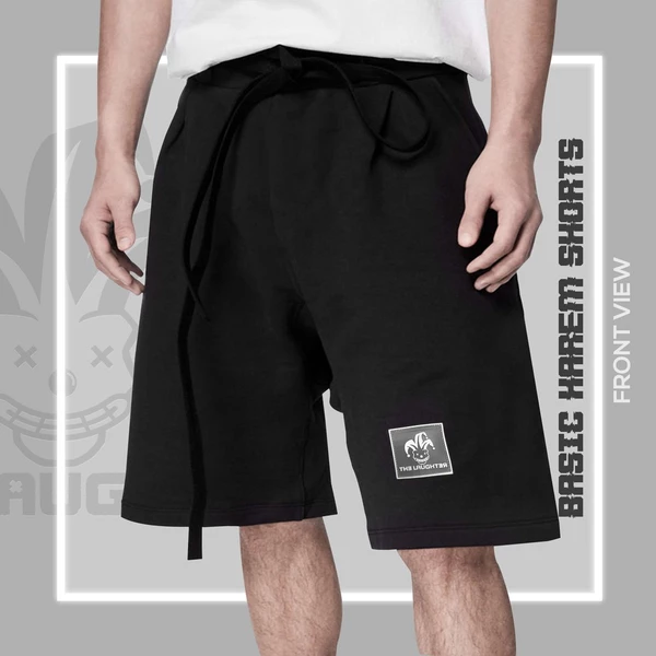 Local brand [The Laughter] Basic Harem Shorts - Quần Short Basic Đũng Thụng Hip Hop