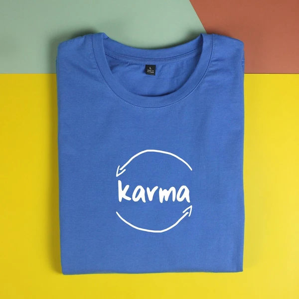 Áo thun tay ngắn unisex Chodole cho cả nam và nữ, chất liệu vải cotton in hình karma