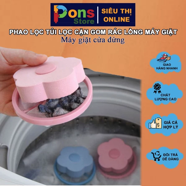 Phao lọc túi lọc cặn gom rác lồng máy giặt - PON58
