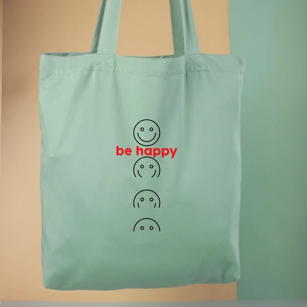 Túi vải tote bag của Chodole chất liệu túi canvas vải bố đẹp in hình độc đáo Be happy