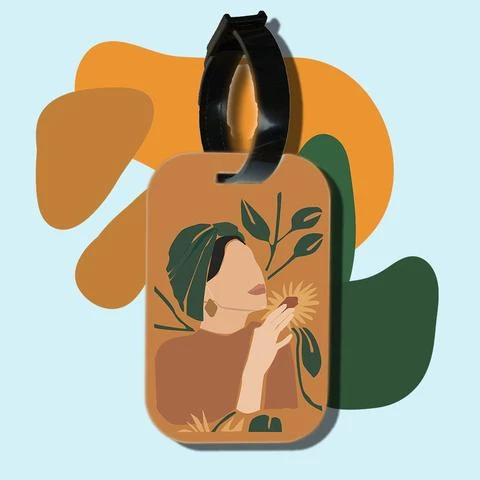 Thẻ hành lý cho túi xách balo du lịch in hình abstract lady art 13 (nhiều màu)
