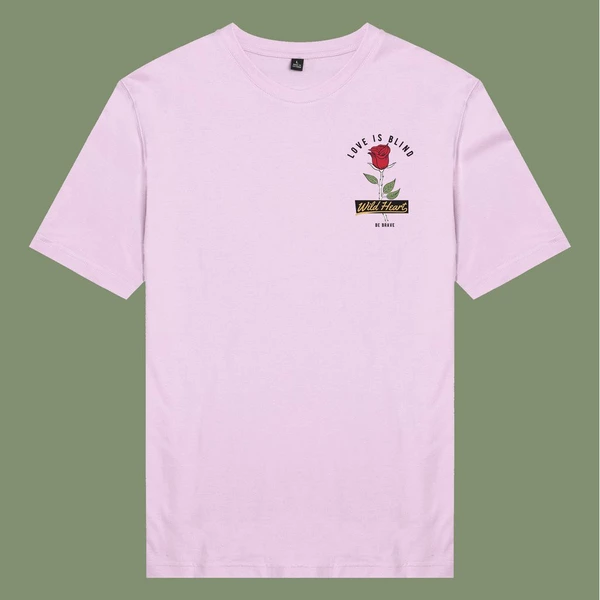 Áo thun ngắn tay unisex Chodole cho cả nam và nữ, chất liệu vải cotton in cotton in hình Love is blind