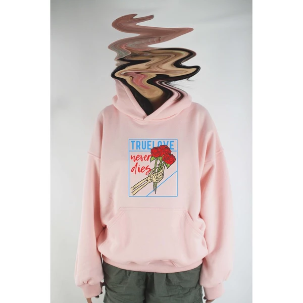 Áo hoodie unisex chodole chất liệu hoodie nỉ, đẹp form rộng cho cả nam và nữ in hình độc đáo True love never dies