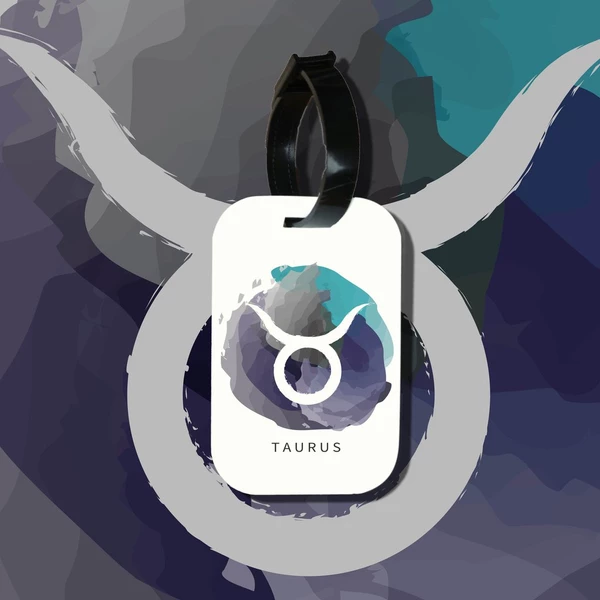 Travel tag cho túi xách/balo du lịch in hình Cung hoàng đạo Taurus Kim Ngưu