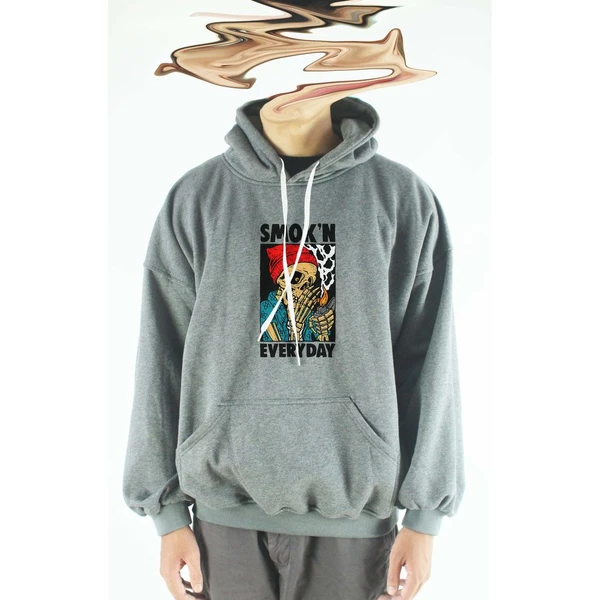 Áo hoodie unisex chodole chất liệu hoodie nỉ, đẹp form rộng cho cả nam và nữ in hình độc đáo Smok'n Everyday