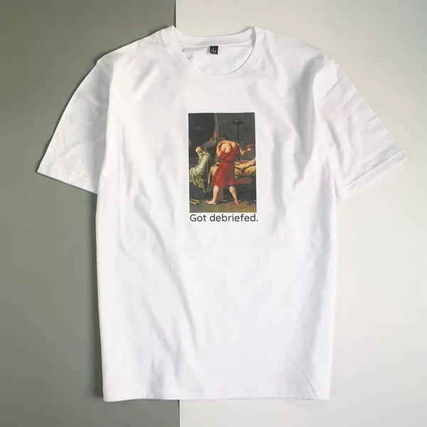 Áo thun ngắn tay unisex Chodole cho cả nam và nữ, chất liệu vải cotton in cotton 100% in hình Got Debriefed for Agency
