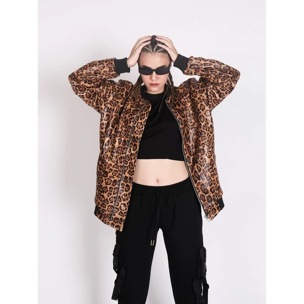 Áo ZOMBIE® Leopard Bomber Jacket
