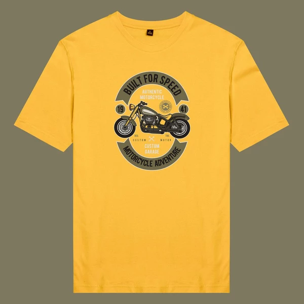 Áo thun tay ngắn unisex Chodole cho cả nam và nữ, chất liệu vải cotton in hình Built for Speed Motorcycle