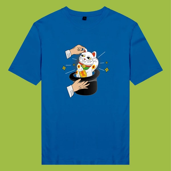 Áo thun unisex áo nam áo nữ cotton in hình thú cưng Cat Lover series - Magic Cat