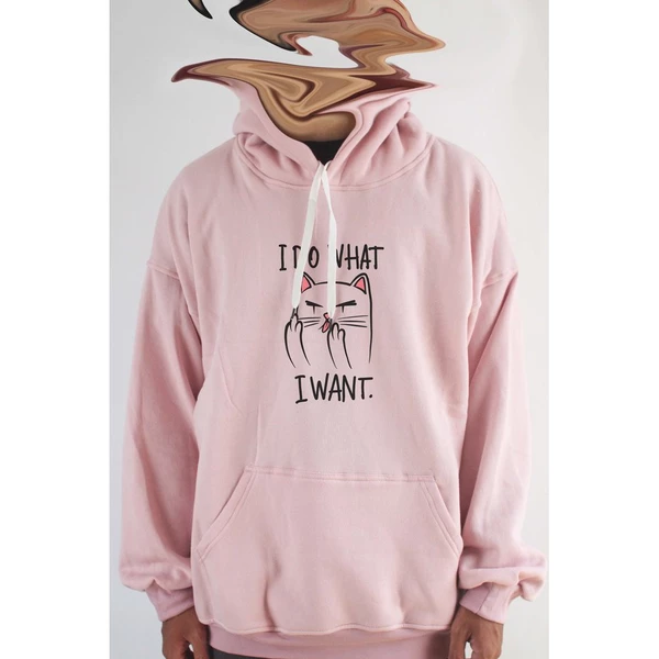 Áo khoác hoodie unisex cotton hình Cat Lover Series - I do what i want (nhiều màu)