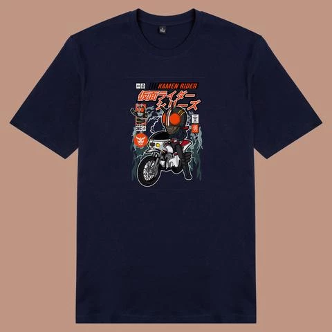 Áo thun tay ngắn unisex Chodole cho cả nam và nữ, chất liệu vải cotton in hình Kamen Rider