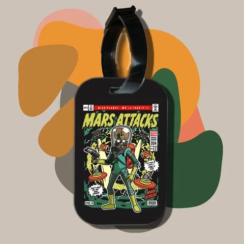 Thẻ hành lý cho túi xách balo du lịch in hình pop culture cartoon series - mars attacks (nhiều màu)