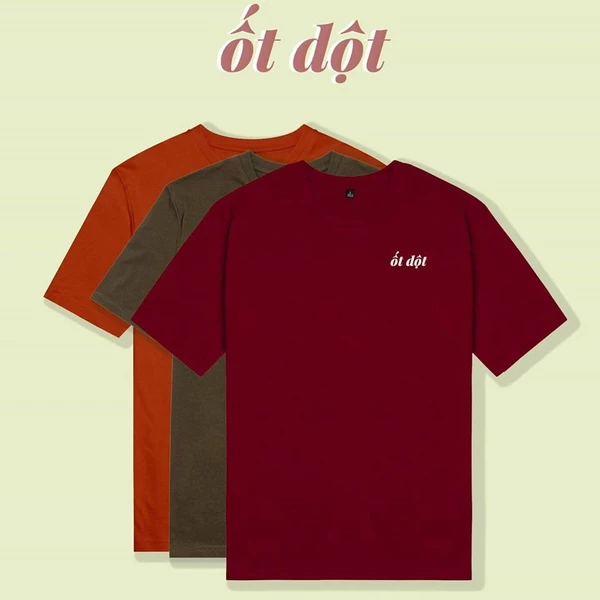 Áo thun ngắn tay unisex Chodole cho cả nam và nữ, chất liệu vải cotton in cotton 100%  in chữ Ốt dột