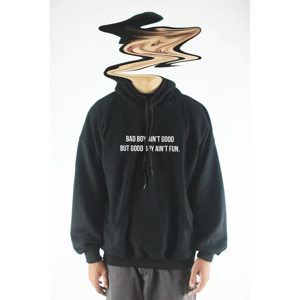 Áo khoác hoodie unisex cotton in chữ Bad boy ain't good, but good boy ain't fun (nhiều màu)