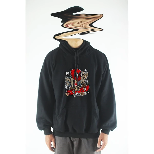 Áo khoác hoodie unisex cotton hình Super Heroes series - Deadpool Skater (nhiều màu)