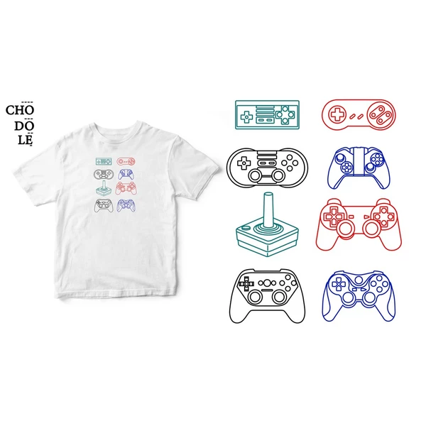 Áo thun ngắn tay unisex Chodole cho cả nam và nữ, chất liệu vải cotton in cotton 100% in hình 90s kids are control freak