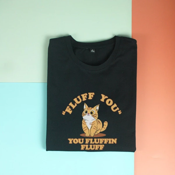 Áo thun ngắn tay unisex Chodole cho cả nam và nữ, chất liệu vải cotton in cotton in hình Fluff you