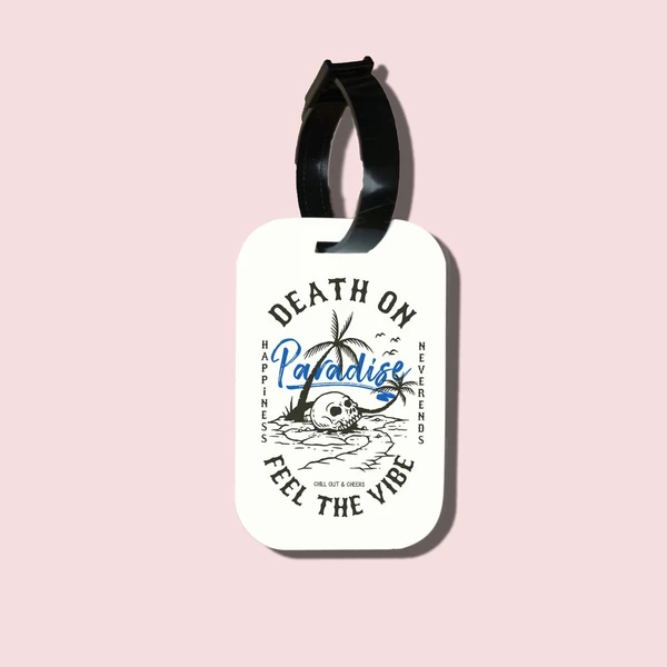 Thẻ hành lý chodole loại tag hành lý làm bằng gỗ ép cán nhựa cao cấp cho túi xách balo du lịch in hình Feel the Vibe