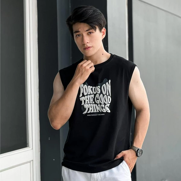 Áo Tank Top TORANO Chất Liệu Mềm Mại, Thoáng Mát, Co Giãn Tốt,  họa tiết in Fokus on the good things ESTA008