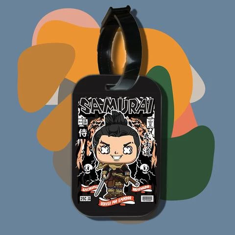 Thẻ hành lý cho túi xách balo du lịch in hình pop culture cartoon series - samurai (nhiều màu)